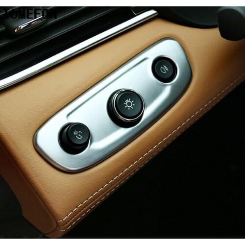 1Piece For Buick LaCrosse 2016 ABS Chrome Car Interior Front Head Light Switch Adjust Botton Knob Cover Frame Trim Styling