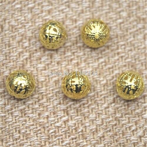 10pcs old Plated Ball Bead charms Antique gold tone olden Ball bead 12mm