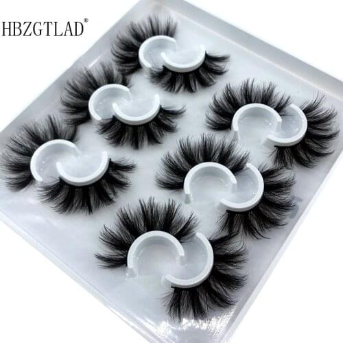 New 4/6 pairs 10-25mm fake Eyelashes 100% Mink Eyelashes Mink Lashes Natural Dramatic Volume Eyelashes Extension False Eyelashes