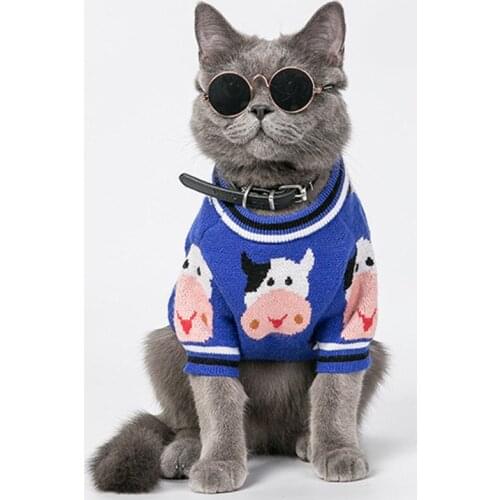 2021 Cat Dog Cat Sweater Pet Clothes Small Dog Corgi Clothing Autumn And Winter Knitted Sweater