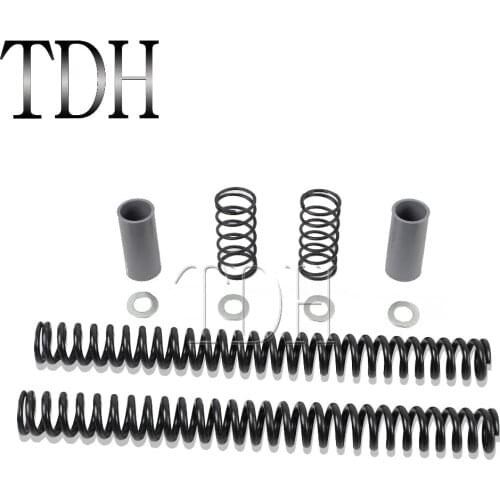 49MM Shocks Drop In Front Fork Springs Lowering Kit For 2006-2017 Harley Dyna Fat Bob Wide Glide FXD FXDL FXDB FXDF FXDC FXDWG
