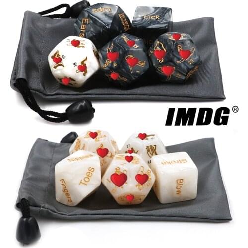 5pcs/set New Sexy Dice Polyhedron Acrylic Marbled patterns Multi-faceted Posture Fun Game Dice