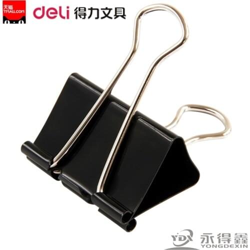 51mm black long tail ticket holder clips 9541 12PCS/box dovetail large paper clip binder clips stationery office supplies