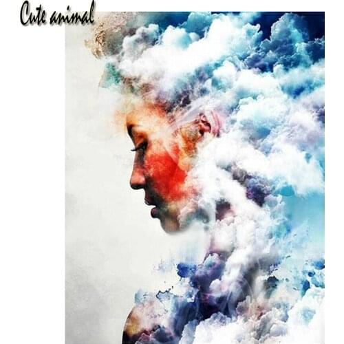 Abstract woman pattern diy rhinestones diamond painting embroidery full square/round diamond mosaic home decoration accessories