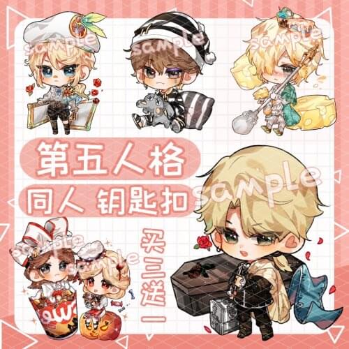 Game Identity V Acrylic Keychain Aesop Carl Jack Sculptor Tracy Reznik Wu Chang Cartoon Keyring Bag Pendant Toy Cosplay