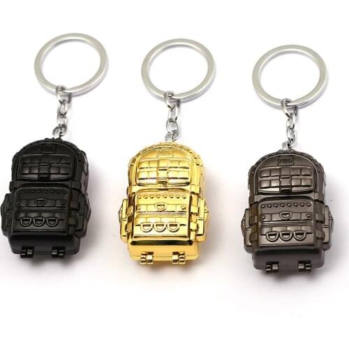 Hot Game Playerunknowns Battlegrounds Keychain PUBG Metal Level 3 Bag Key Chain Ring Holder Chaveiro Porte Clef For Men Jewelry