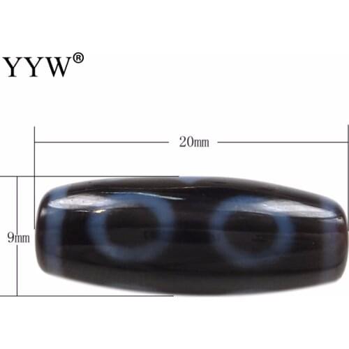 5PCs/Lot natural stone beads 2017 Natural Tibetan Dzi Beads Oval three-eyed & two tone 20x9x3mm Hole:Approx 1.5mm Sold By Lot