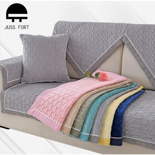 Crystal velvet Sofa Cover European Furniture Decor Slip Resistant Cushion Slipcovers for Living Room Corner Couch Covers 1 Piece