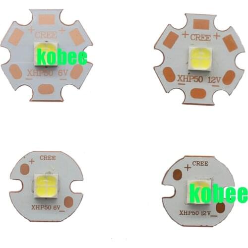 CREE XHP50 XHP 50 Cool White 5000K Warm White High Power LED Emitter 6V Or 12V Doide on 16mm 20mm Copper PCB And Driver