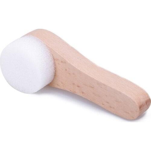 Montessori Materials Wooden Brush with Sponge Spare Item for Cleaning Working/ Polishing Working Preschool Early Educational Toy