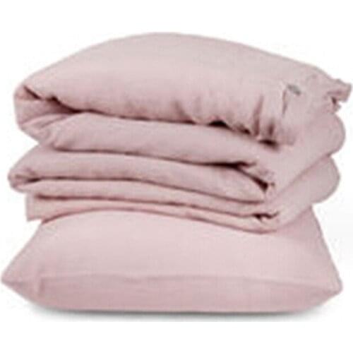 Pink washed French Bed Linen Duvet Cover Queen Linen Bedding Bed Cover King Size Flax 100% Linen Comforter shell button