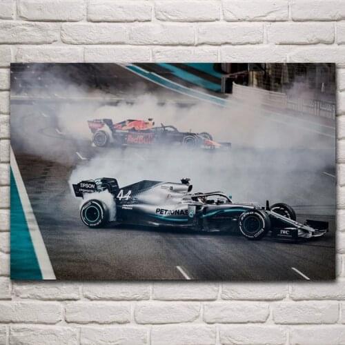 F1 racing vehicle super car artwork fabric poster living room home wall decorative canvas silk art prints KM367