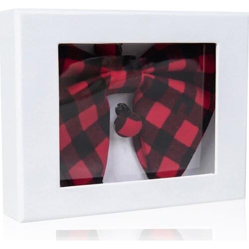 Ikepeibao Wedding Black Red Cotton Bowties hankie Sets Mens Unique Tuxedo Bow Tie Hankie Set Gift Box