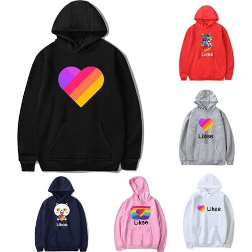 LIKEE Hoodies Men Russia Style LIKEE 1 Video Likee Sweatshirts Plus Size Women Harajuku Hip Hop Hoodie Funny Streetwear New