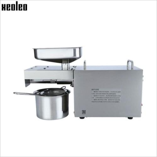 XEOLEO Oil press machine Oil presser Cold and Hot Commercial Stainless steel Oil extractor suitable for Sesame/Almond/Peanut