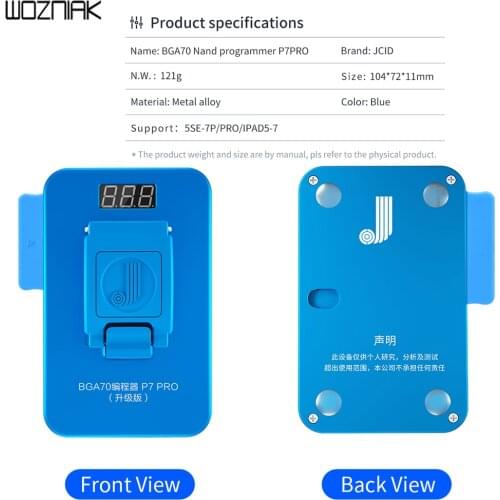 New JC P7 PRO Multi-Function NAND Programmer PCIE NAND Read Write Module For iPhone7P/7/6SP/6S/6P/Pro9.7 10.5 12.9 Repai Tool
