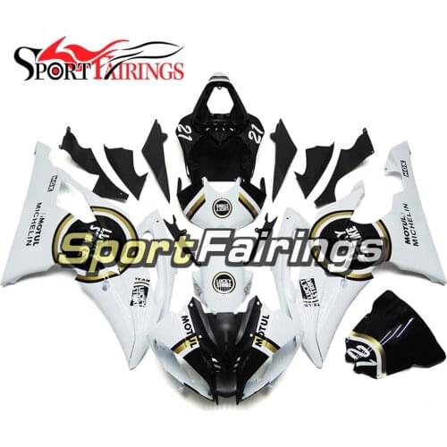 Complete Black White Sportbike Fairing Carene for Yamaha YZF600 R6 2008 2016 09 10 11 12 13 14 15 Motorbike Cover Cowling Hulls