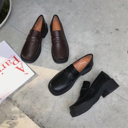 Girls Mary Jane Shoes Cosplay Japanese School Jk Uniform Accessories Lolita Shoes College Gothic PU Platform High Quality Shoe