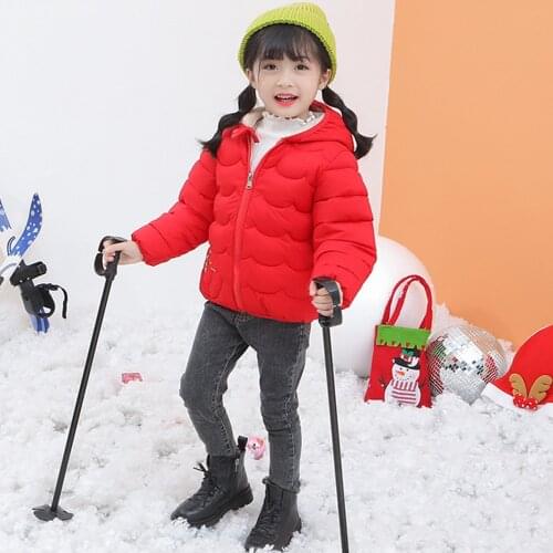 2021 Autumn Winter Boys Warm Jacket For Girls New Christmas Coat Baby Girls Down Jacket Kids Hooded Outerwear Infant Girls Coat