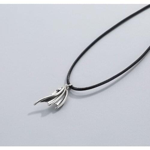N7MF Devil and Angel Wing Long Distance Couple Necklace Men and Women Alloy Birthday Gift for Girlfriend Valentines Day