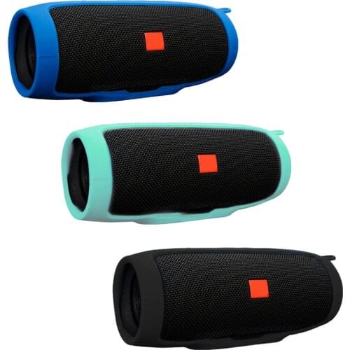 Gosear Travel Portable Soft Silicone Carrying Case fundas Protective Cover with Carabiner for JBL Charge 3 Charge3 Speaker