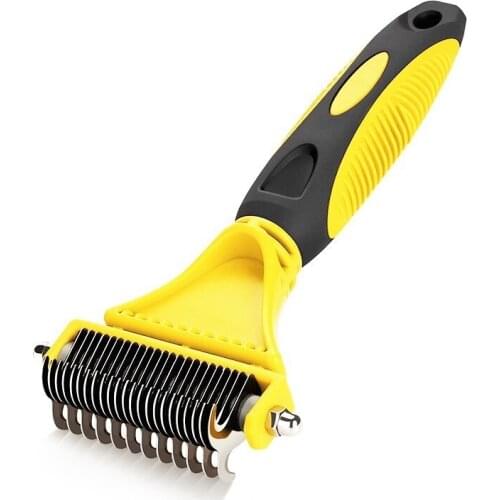 Dog Dematting Comb Pet Hair Brush Grooming Professional Undercoat Rake for Easy Mats Tangles Removing Cat Grooming Tools Dog