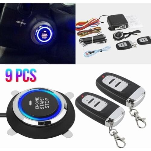 Keyless Start System Car Alarm Start Security System Smart Keyless Entry Push Button Remote Control- Ignition System