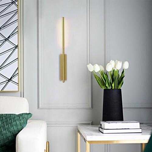 Modern Creative Metal LED Gold Wall Lamp for Bedroom Living Dining Room Foyer Washroom Bathroom Nightstand Nordic Deco Wall Lamp