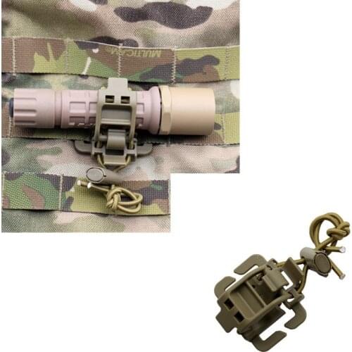 2PC Tactical Molle Webbing Buckle Clip Clasp For Round / Ellipse Shape Handle Flashlight Alpenstock Axe Knife Dagger