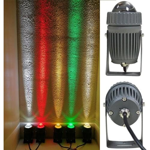 Outdoor Led Spotlight 10W Led Flood Light Narrow Angle Spot Lighting Long Distance Laser for Outdoor Wall Decoration Lighting