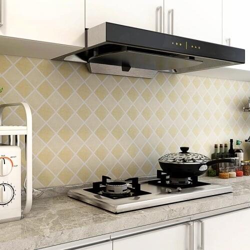 High quality kitchen oil-proof sticker toilet waterproof self-adhesive wallpaper bathroom tile stove top peeled and glued 6M PVC