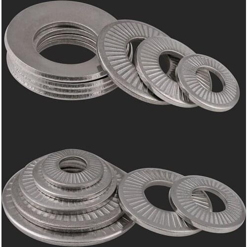 1/2/5/10/20Pcs 304 Stainless Steel Saddle Single Tooth Non-slip Gasket Lock Washers Pad HQ M3 M4 M5 M6 M8 M10 M12 M16 *BT588-595