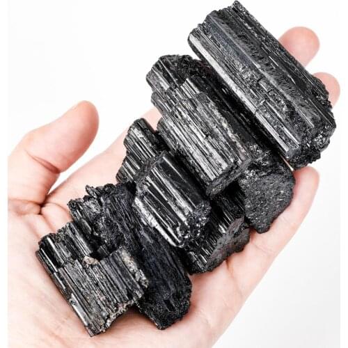 1kg black tourmaline crystals cluster quartz Natural stones