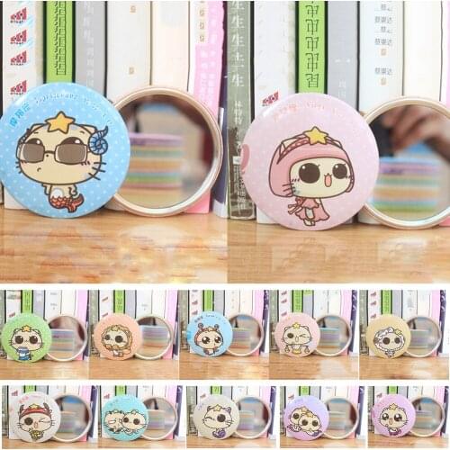 1pc Random Girl Mini Pocket Makeup Mirror Cosmetic Compact Mirrors Espelho De Maquiagem Espejos De Bolsillo Multi Styles New