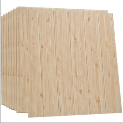 10pcs Wood Peel and Stick Self-Adhesive Wallpaper Wall Covering Vintage Wood Panel Faux Distressed Wood Plank Home Decoration
