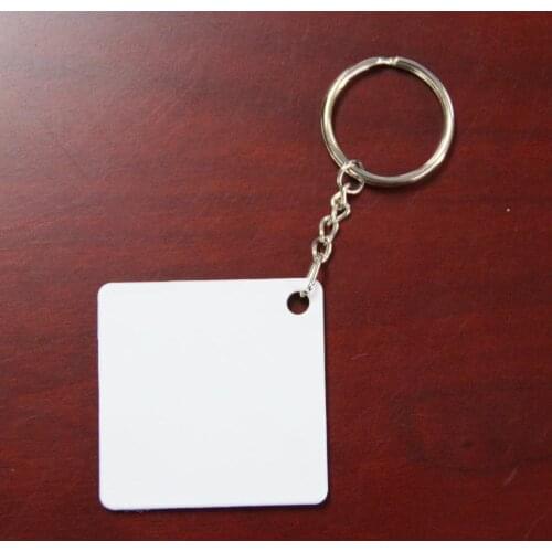 100pcs/Lot Blank Sublimation Plastic PBT Key Rings Keychain DIY Gift Printing Sublimation heat transfer Two Sides can Print