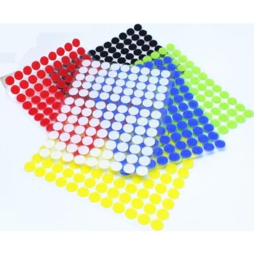 108 Pairs 10mm Color Magic Nylon Sticker Double Sided Adhesive Hooks Loops Disks Round Fastener Tape DIY Children handmade