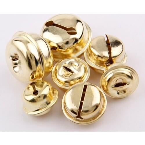 18/20/26mm 10Pcs Gold Iron Ordinary Plating Jingle Bells Pendant Christmas Handmade Party DIY Crafts Accessories