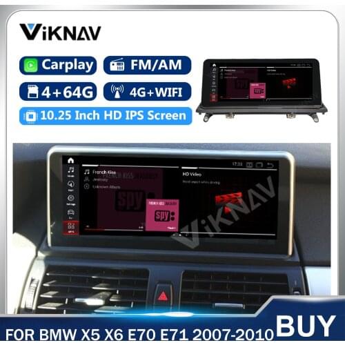 2 Din Android Car Multimedia Player for BMW X5 X6 E70 E71 2007-2010 System Autoradio BT GPS Navigation Carplay Head Unit
