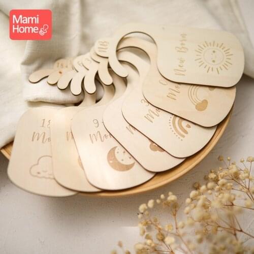 5PC/7PC Wooden Baby Closet Dividers Clothes Organizers Newborn Growth Remembrance for Newborn to Toddler Girl Boy Baby Goods