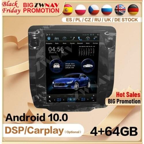 Tesla style Android 9.0 Car Multimedia Player for Maserati Quattroporte 2013-2016 GPS BT Audio Radio stereo big screen head unit