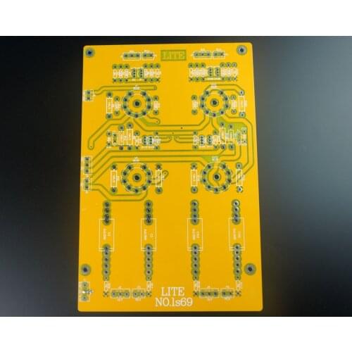 Free shipping 1pcs Full - LS69 Balance Tube Pre - Amplifier PCB Empty Board 6922x4
