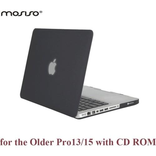 MOSISO Black Matte Protect Hard Cover Case for Macbook Pro 13 A1278/Pro 15 A1286 CD ROM Laptop Accessorries Plastic Shell Cover