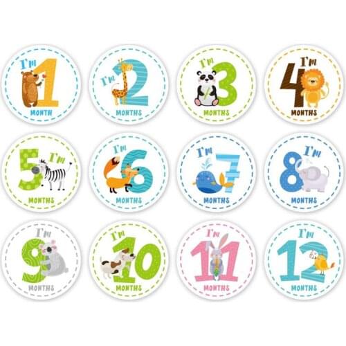 Baby Monthly Sticker Baby Belly Stickers Milestone Monthly Age Sticker Unisex 900C
