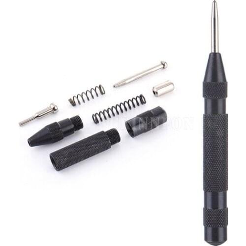 DHL 200 PCS Black 5 Inch Automatic Center Drill Bit Pin Punch Spring Loaded Marking Starting Holes Hand Tools