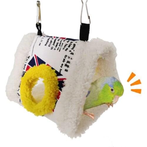 Pets Hammock Thickened Parrot Cave Tent Soft Pet Bed Cute Winter Warm Hanging Bird Nest Cage