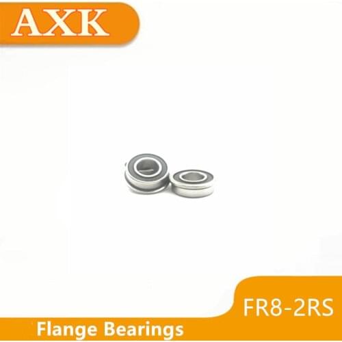 2019 Real Axk 10pcs Fr8rs Flanged Balls Bearing High Precision Abec-3 Z2v1 Fr8-2rs 1/2" X 1-1/8" 5/16" Inch 12.7x28.575x7.938mm