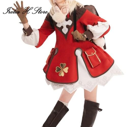 New Game Cosplays Genshin Impact Klee Cosplay Costume Halloween costumes lolita dress female