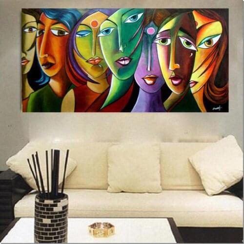 Indian abstract Feelings woman DIY Mosaic Diamond Painting Full Drill Square Home Decor Handmade Gift diamond embroidery large
