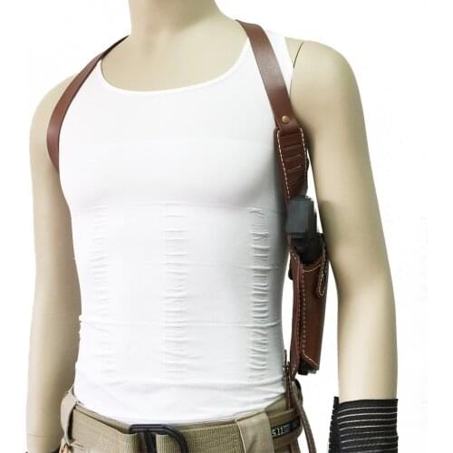 Hunting Leather Gun Holster for Beretta 92 Glock 17 19 22 23 M&P accessories Concealed Tactical Pistol Case